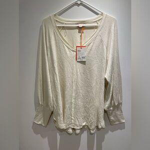 Knox Rose Cream V-Neck Blouse